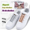 off white Magnetic Shoelaces Elastic Quick No Tie Shoe Laces Kids Adult Unisex Locking Shoelace Flat Sneaker Shoe Laces Strings