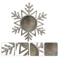 1Pc Christmas Candlestick Metal Candle Holder Snowflake Shape Aroma Candle Cup