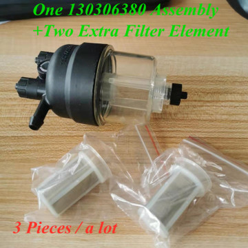 3 Pcs Brand New 130306380 One Fuel Filter Assembly and Two Extra Filter Element for Truck 400 Series Diesel Engine
