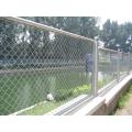Chain link wire mesh fence
