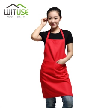 WITUSE Waterproof Red Aprons Sleeveless Cooking Women Ladies Aprons Kitchen Restaurant Hotel Adult Chef Cotton Polyester Apron