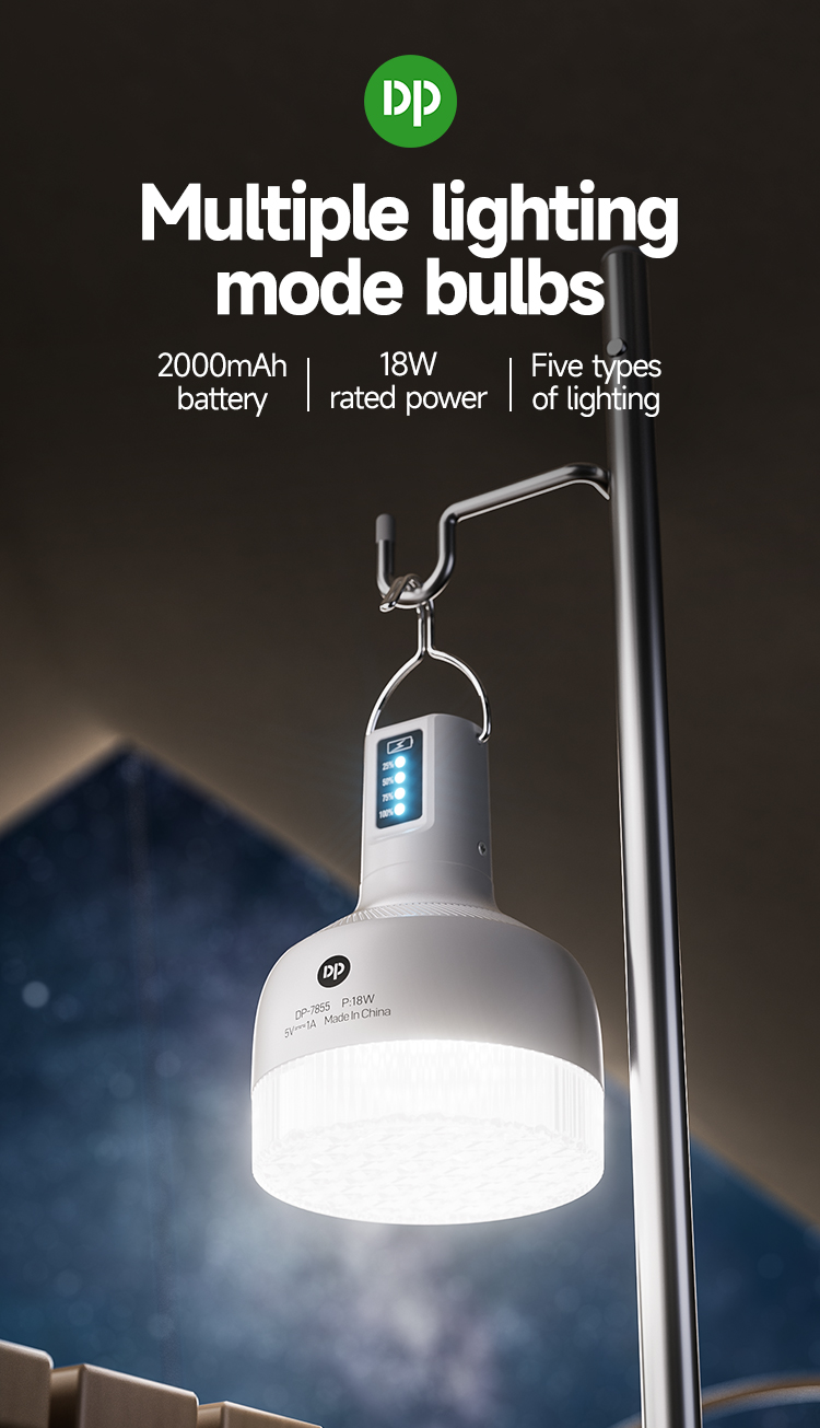 1-7855-LED Rechargeable Bulb Camping Light with Lithium Battery - DP