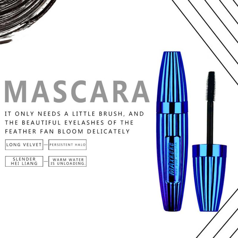 TEAYASON 4D Black Mascara Silk Fiber Extension Eye Lashes Makeup Waterproof Lasting No Blooming Eyelash Cosmetics TSLM1