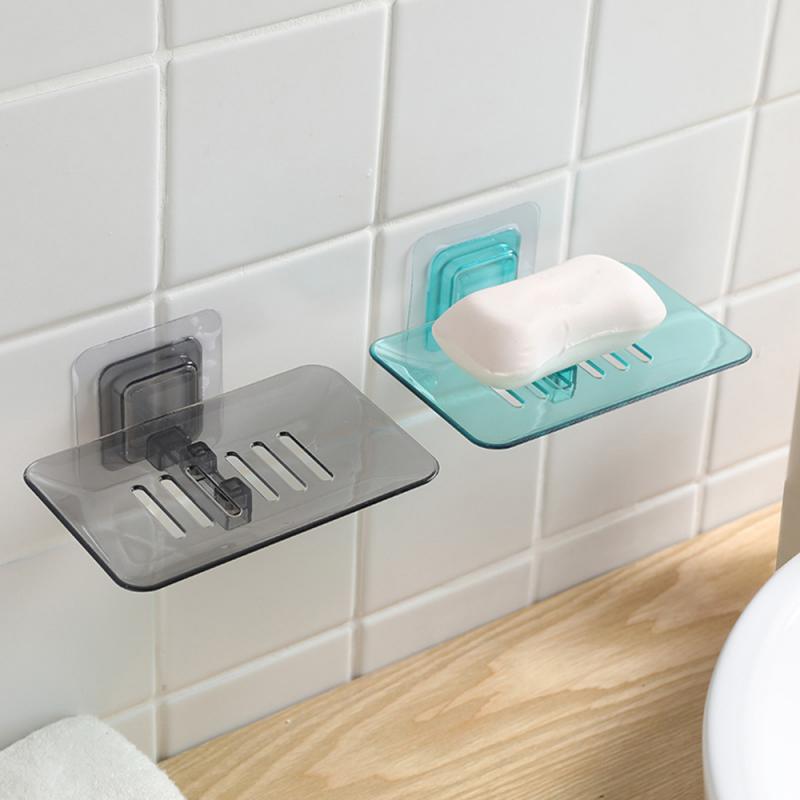 Plate Tray Holder Case Container Suction Bathroom Hardware Soap Dishes Bathroom Shower Soap Box Dish Storage