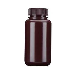 Brown 250 ml HDPE Wide Mouth Reagent Bottle