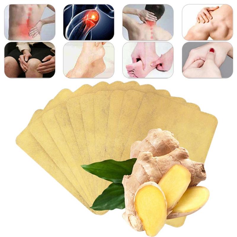 10Pcs Natural Ginger Wormwood Detox Foot Pads Patches Improve Sleep Quality Knee Pain Plaster Health Care Body Warmer Sticker