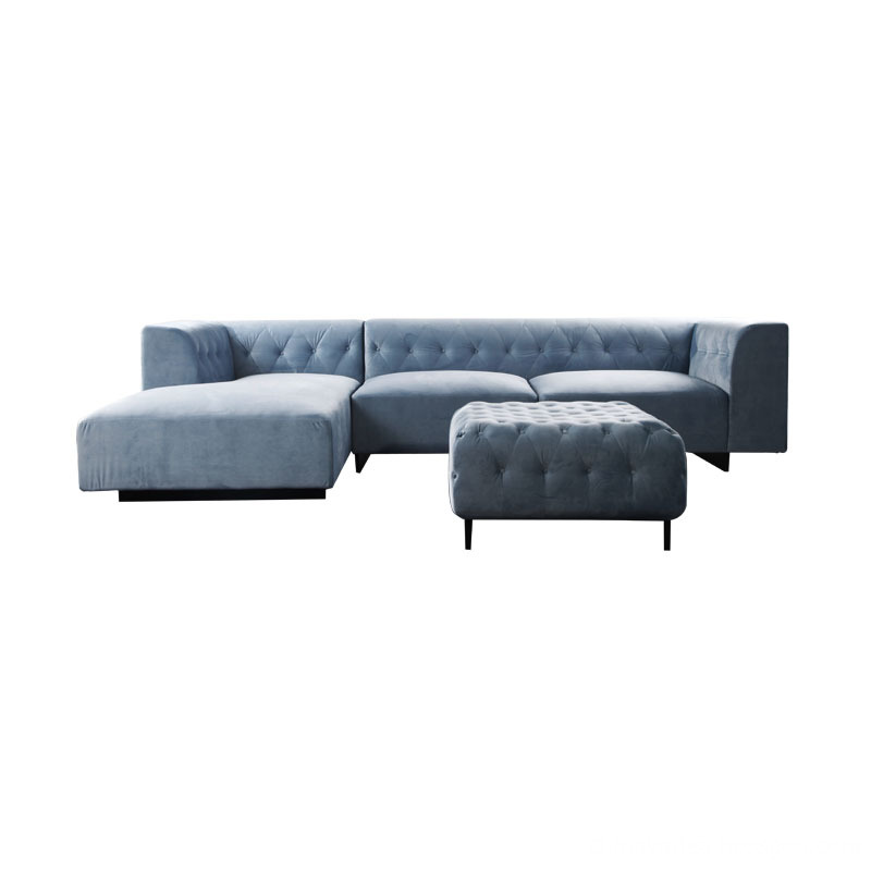 Velvet fabric living room sofa