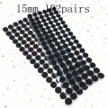 Black 15mm 102Pairs