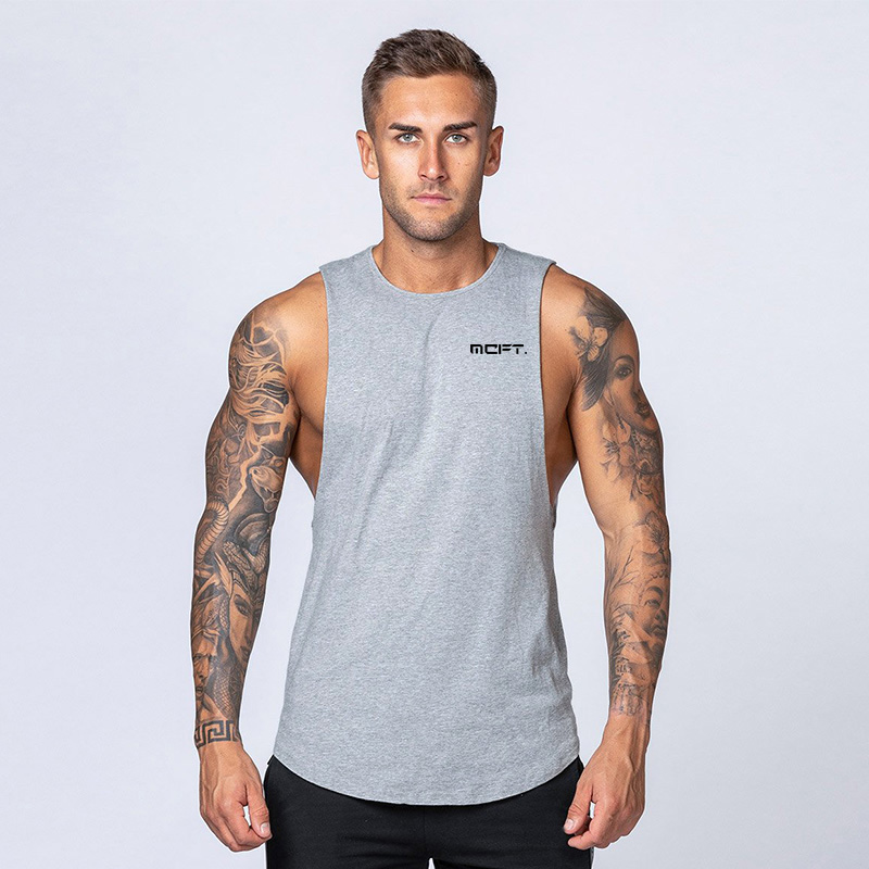 New Workout Men's Tank Top Muscle Sleeveless Sportswear Undershirt Gym Stringer Vest Clothing Bodybuilding Mesh Fitness Singlets