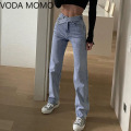 Streetwear Korean Style Jeans for Women Fashion High Waisted wide leg womens Denim Jeans Harajuku Cargo Pants jeans woman