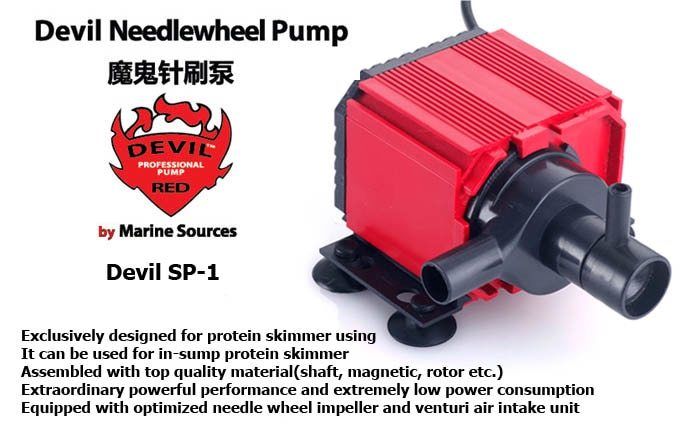 Marine Source Red Devil SP1 SP2 SP3 Needle Wheel Pump Designed for Protein Skimmer