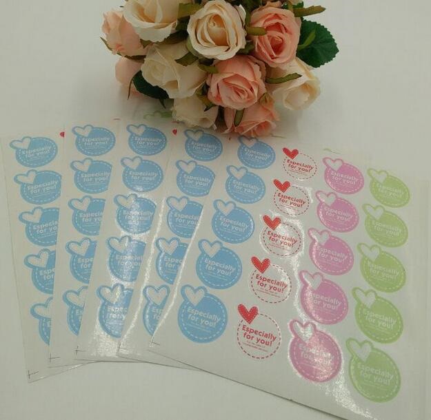 200pcs "Especially for you" Heart adhesive seal sticker for baking package Cookie packaging DIY Multifunction label