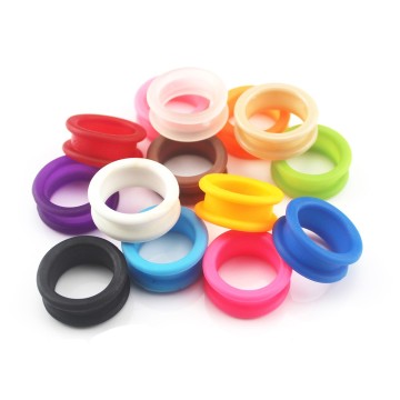 10 Pcs Pet Scissor Ring Durable Silicone Ring for Pet Grooming Scissors Matte Color Dog Hair Shears for Pet Curved Blade Clipper