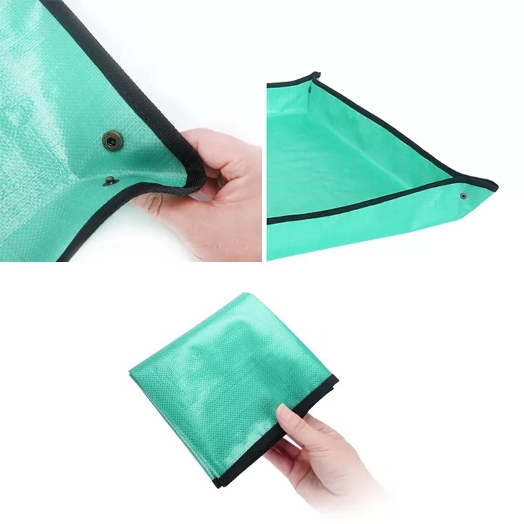 68cm 100cm Plant Repotting Square Mat Waterproof Thicken PE Indoor Transplanting Dirty Catcher Bonsai Succulent Potting Tarp