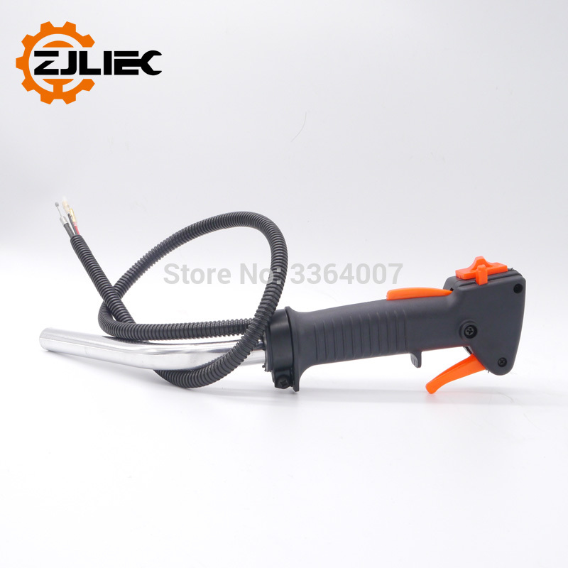 Throttle handle switch with Aluminium pipe for 26cc 33cc 43cc 52cc brush cutter gx35 grass trimmer right control handle