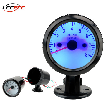 LEEPEE Universal Car Tachometer Tacho Tach Gauge Panel Pointer Meter Blue LED Display Auto Accessories Replacement 12V 0~8000RPM