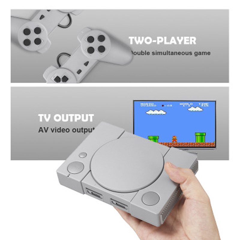 Mini TV Game Case 8 Bit Retro Video Game Console With Two Gamepad Built-In 620 Games Handheld Gaming Player For PS1