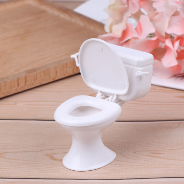 1pc Dollhouse Furniture Vintage Bathroom Toilet Miniature Toys Dolls Accessories Baby Pretend Toys For Dolls