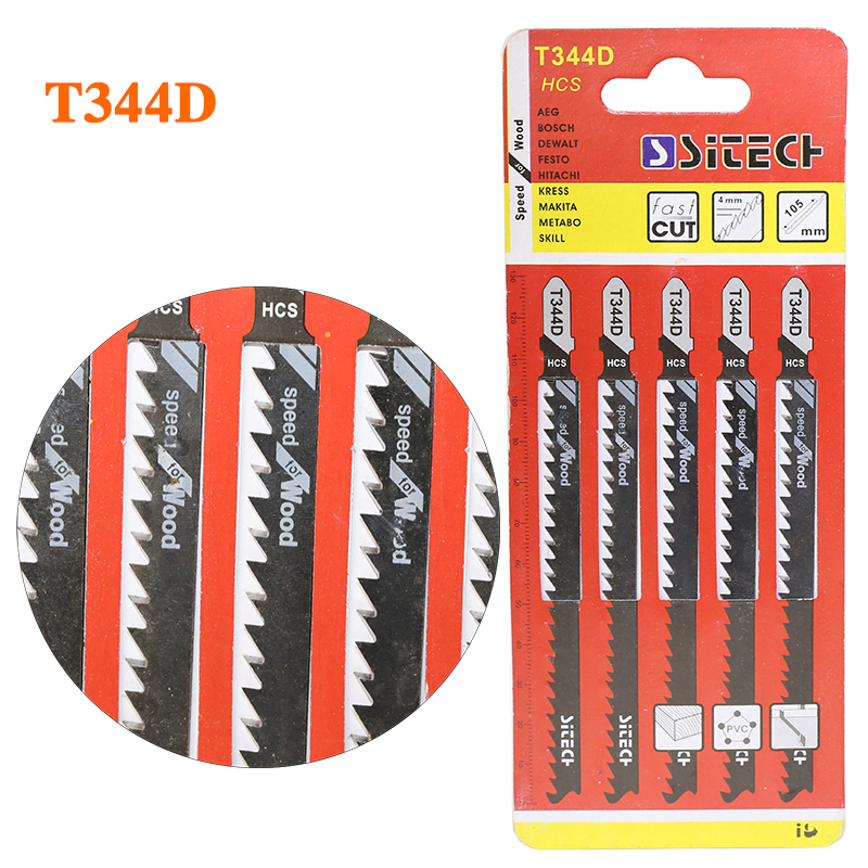 5PCS 135mm T344D Super-long Saw Blades Clean Cutting For Wood PVC Fibreboard Reciprocating Saw Blade Power Tools