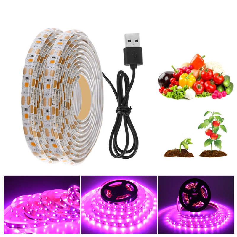 USB LED Plant Grow Light Strip Fitolampy Grow Lights For Indoor Plant Flower Seedling For Hydroponic Greenhouse Seedlings