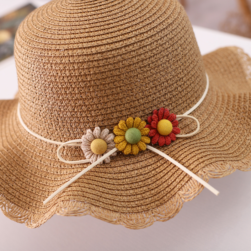 2Pcs Summer Hat kids Flower Straw Hat With Bags Set For Girls Outdoor Sun Hats For Child Beach panama caps gorros
