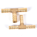 T-Shape Brass Tee Barb Hose Fittings 6mm 8mm 10mm 12mm 16mm 3 Way Hose Tube Barb Copper Barbed Coupling