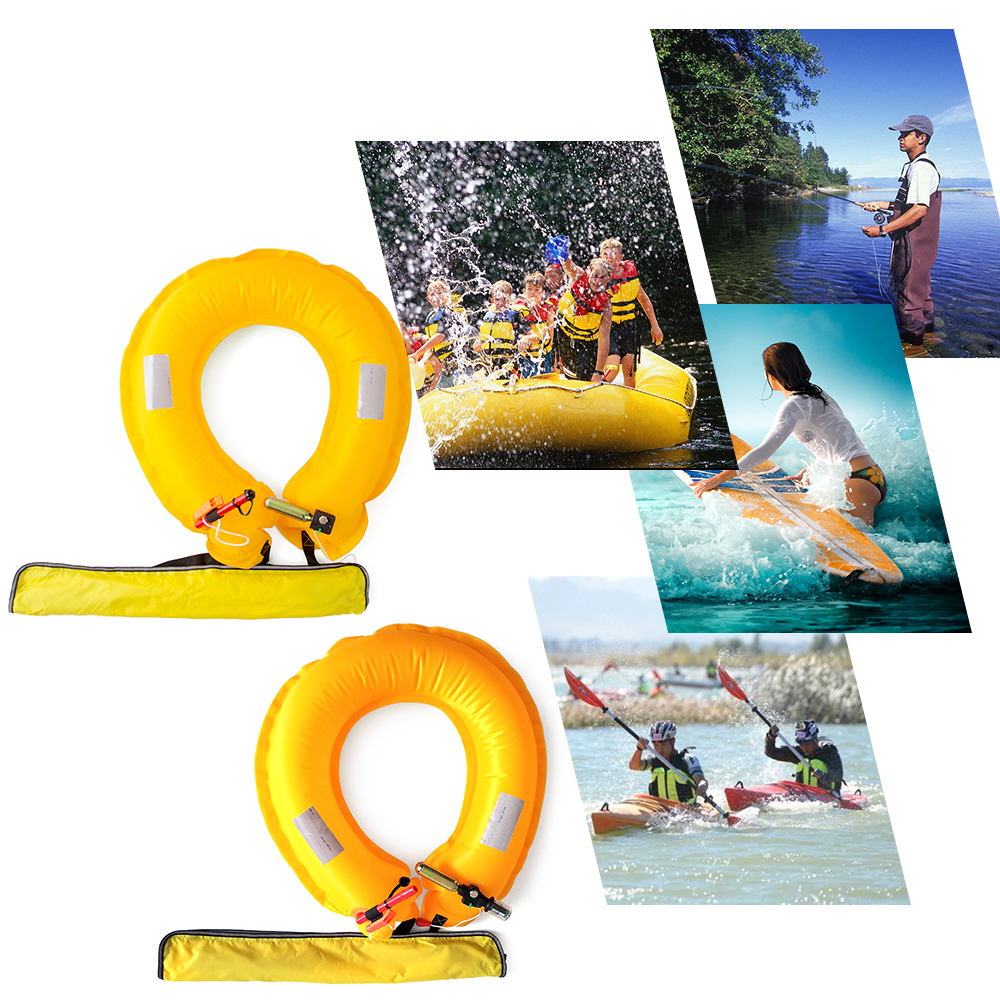 Manual Life Belt Automatic Inflatable Life Buoy Swimming Ring Waist Belt with Reflective Tapes For Kayaking Fishing Life Vest