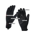 Black Ski gloves warm skiing and riding gloves Motorcycle gloves outdoor Wind and Waterproof cotton gloves