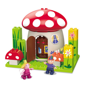 Ben and Holly Building Blocks Figure Toy Mushroom House Block For Children Gift