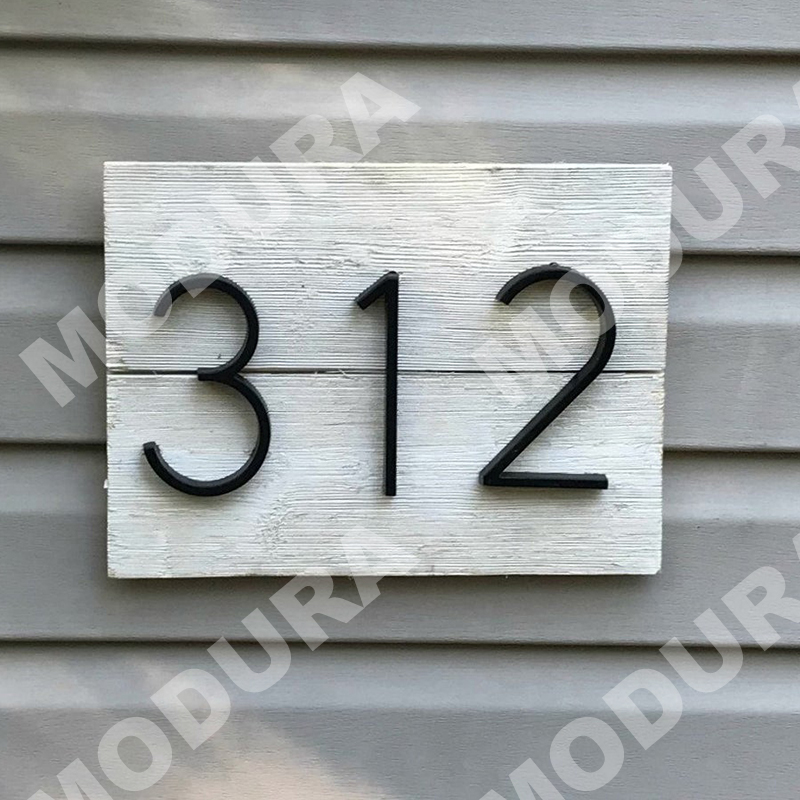 125mm Floating House Number Letters Big Modern Door Alphabet Home Outdoor 5 in.Black Numbers Address Plaque Dash Slash Sign #0-9