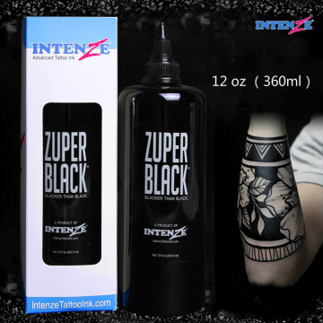 Tattoo artist ink set Zuper Black tattoo Ink 12 ounce.