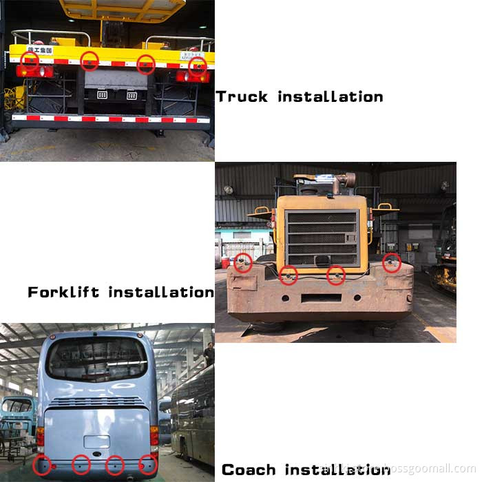 No mian host Waterproof Parking Sensors for truck and bus with Numeral and color LED Display