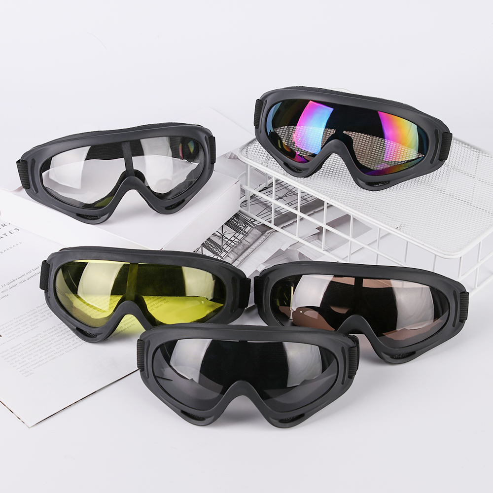 1Pc Skiing Glasses Winter Windproof Sunglasses Goggles Dust Proof Motorcycling Lens Frame Glasses Outdoor Sports Ski Eyewears