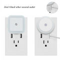 LED Night Light Mini Cute Wall Plug-in Auto Sensor Bedside Lamp For Bedroom Kid's Room Hallway Corridor Stairs EU/US 110V 220V