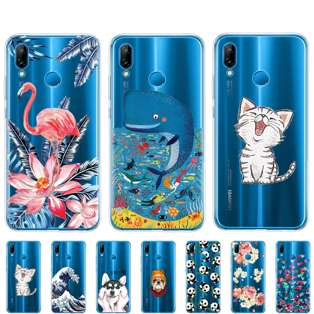 Silicon Case For Huawei P20 Lite 5.84" Huawei P20 Pro Soft Phone Shell Case For HUAWEI P 20 Back Cover Protective Back Cover