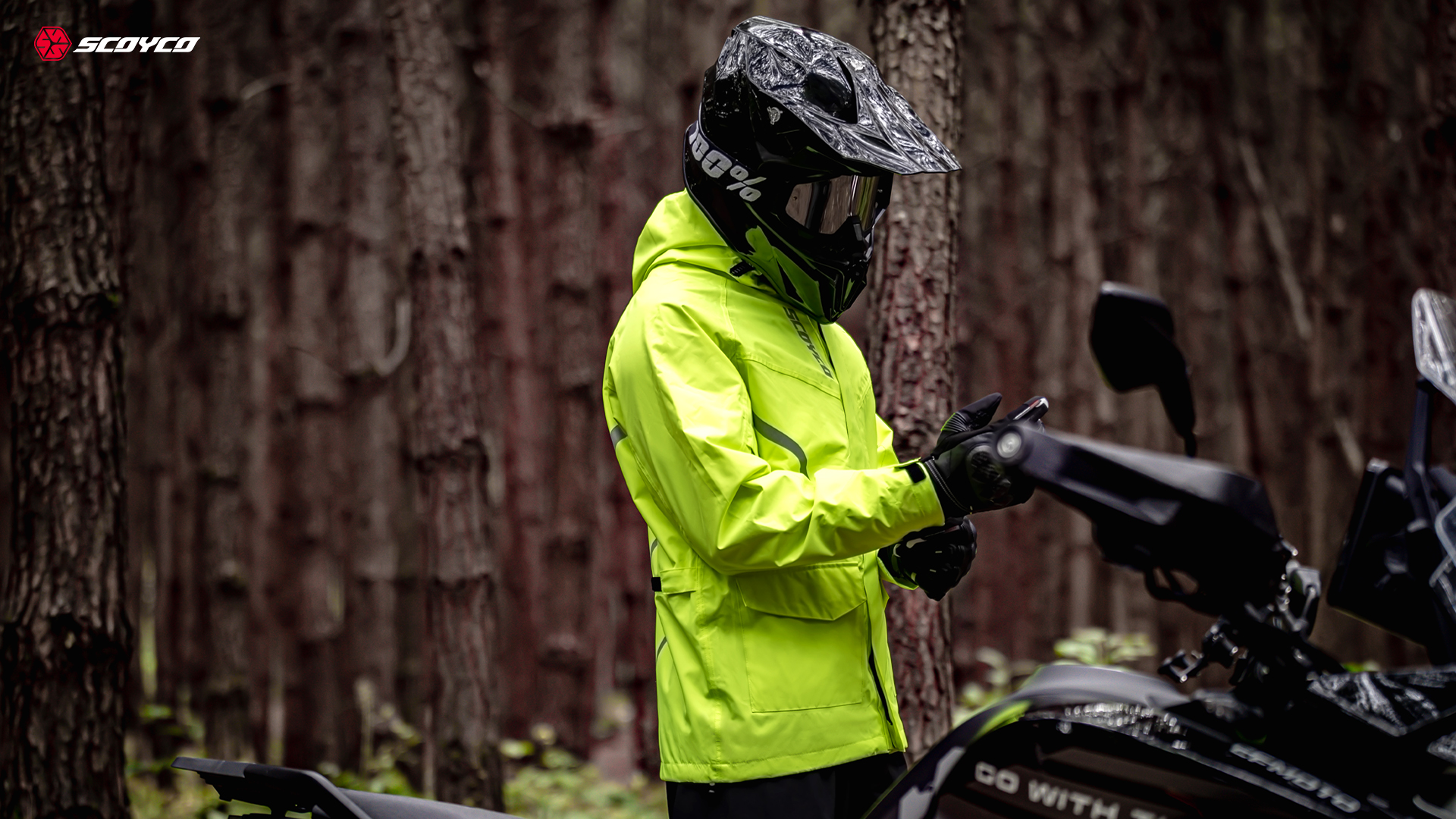 reflective breathable rain gear for riders