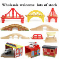 Wooden Track Parts Beech Wood Railway Train Track Accessories Fit for Thomas Biro Wooden Tracks Toys for Children Gifts