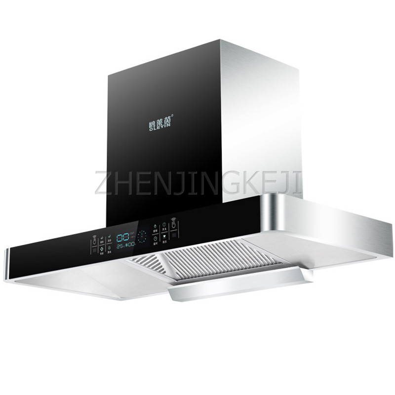 220V Hood For Kitchen Home Big Suck Force Electrical Appliances Istainless Steel Ntelligent Touch Somatosensory Cooker Hoods