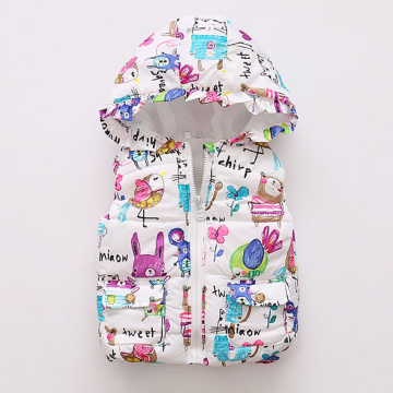 BibiCola autumn winter 2020 baby girls vest outerwear kids waistcoat newborn bebe hoodies graffiti jacket coat girls clothes