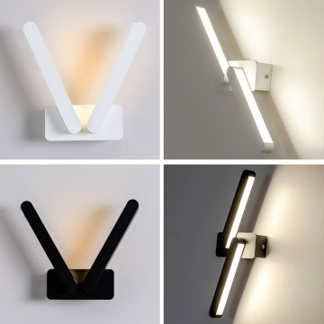 Nordic modern Led indoor rotation wall lamps adjustable angle / direction led wall sconce stair wall light fixture hallway