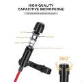3.5mm Lavalier Microphone Omnidirectional Condenser Microphone with 360°High Sensitivity Condenser Support for Smartphone