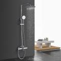 Bathroom Chrome Thermostatic Shower Faucet 10 Inch Shower Head Bath Shower Faucet Round Shower Head Thermostatic Mixing Valve