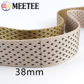 8M Meetee 38mm Polyester Nylon Jacquard Webbing Tactical Belt Outdoor Canvas RibbonTape DIY Clothing Luggage Decor Accessories