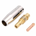 11Pcs/Set Mig Welding Nozzle Welder Torch Nozzles Gold Tip Holder Contact Tips 0.040 Inch Gas Diffuser Set For Torches