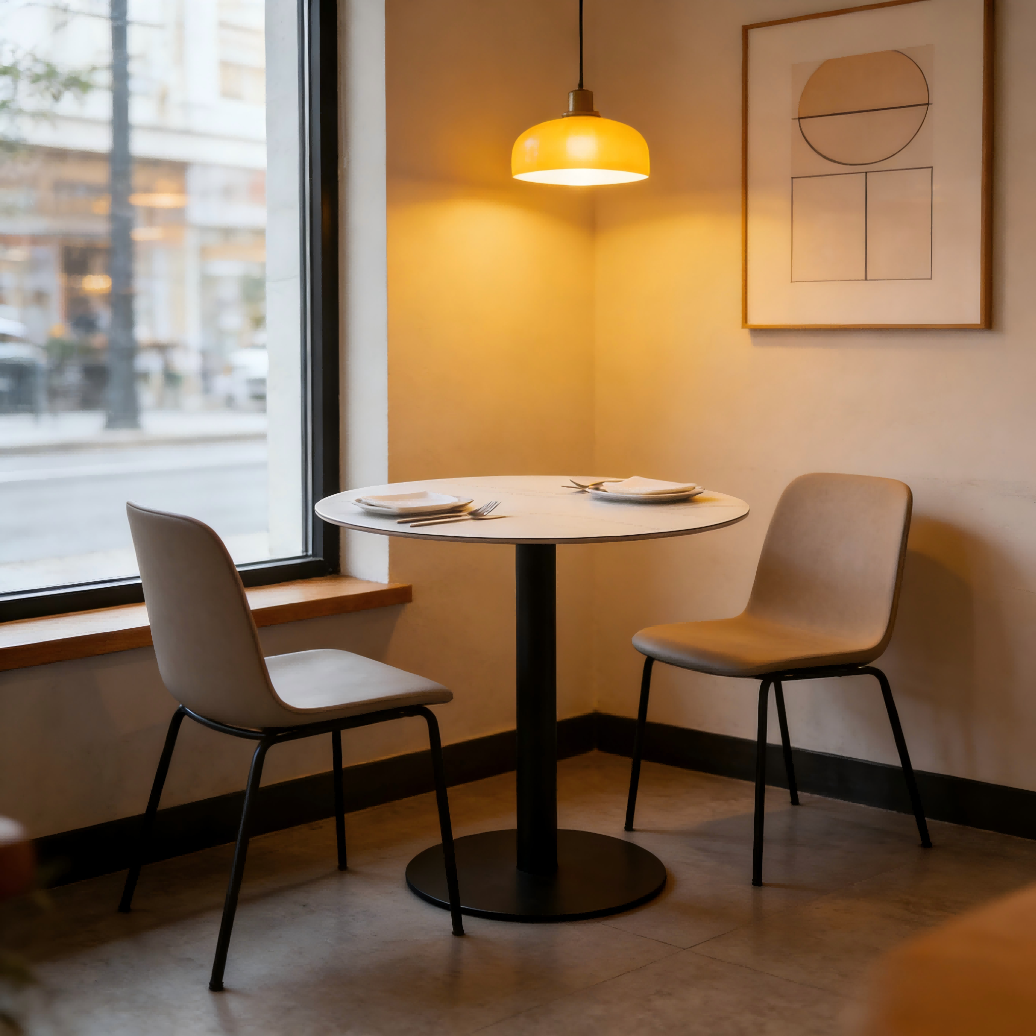 BR-25RDT01-B1 round dining table  6