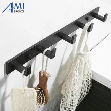 Thicken Space Aluminum Robe Hooks Wall Hang Mounted Towel Hook White / Black Painted Clothes Hook Bathroom Hardware