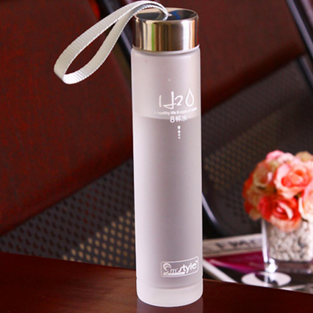 Portable Sports Water Bottle Unbreakable 280ml Outdoor Travel Leakproof Drinkware Cycling Camping Cup Plastic H2O Bottle White