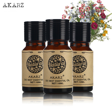 Neroli Helichrysum Ambergris essential oil sets AKARZ Famous brand For Aromatherapy Massage Spa Bath skin face care 10ml*3