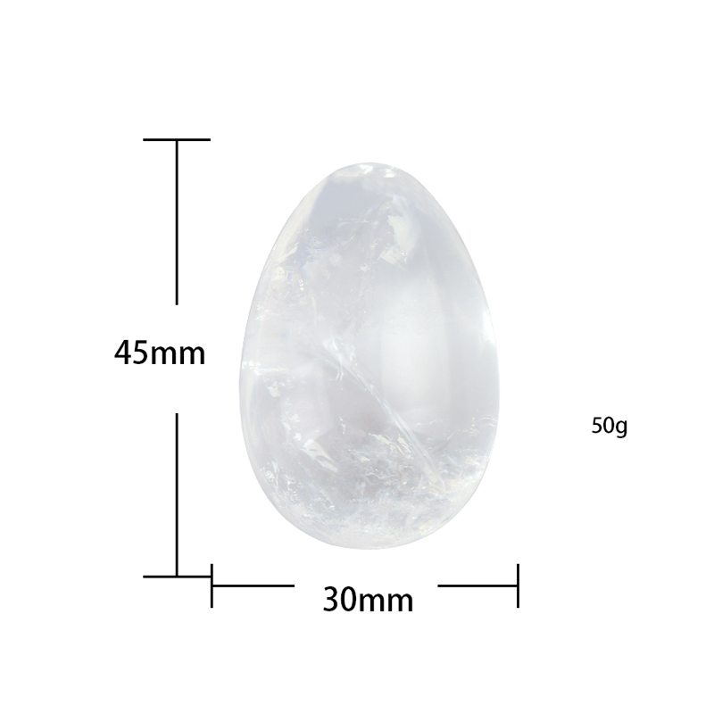 1 pcs Undrilled Natural Rock Quartz Yoni Egg for Women Kegel Exercise Vaginal Tightening Jade Egg Health Care Crystal Healing