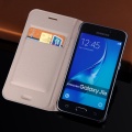 Slim Wallet Case For Samsung Galaxy J1 2016 J120 J120F J120H J120M Phone Sleeve Bag Flip Cover With Card Holder Business Purse